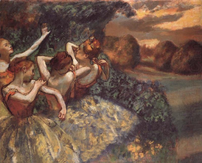 Edgar Degas Four dansoser china oil painting image